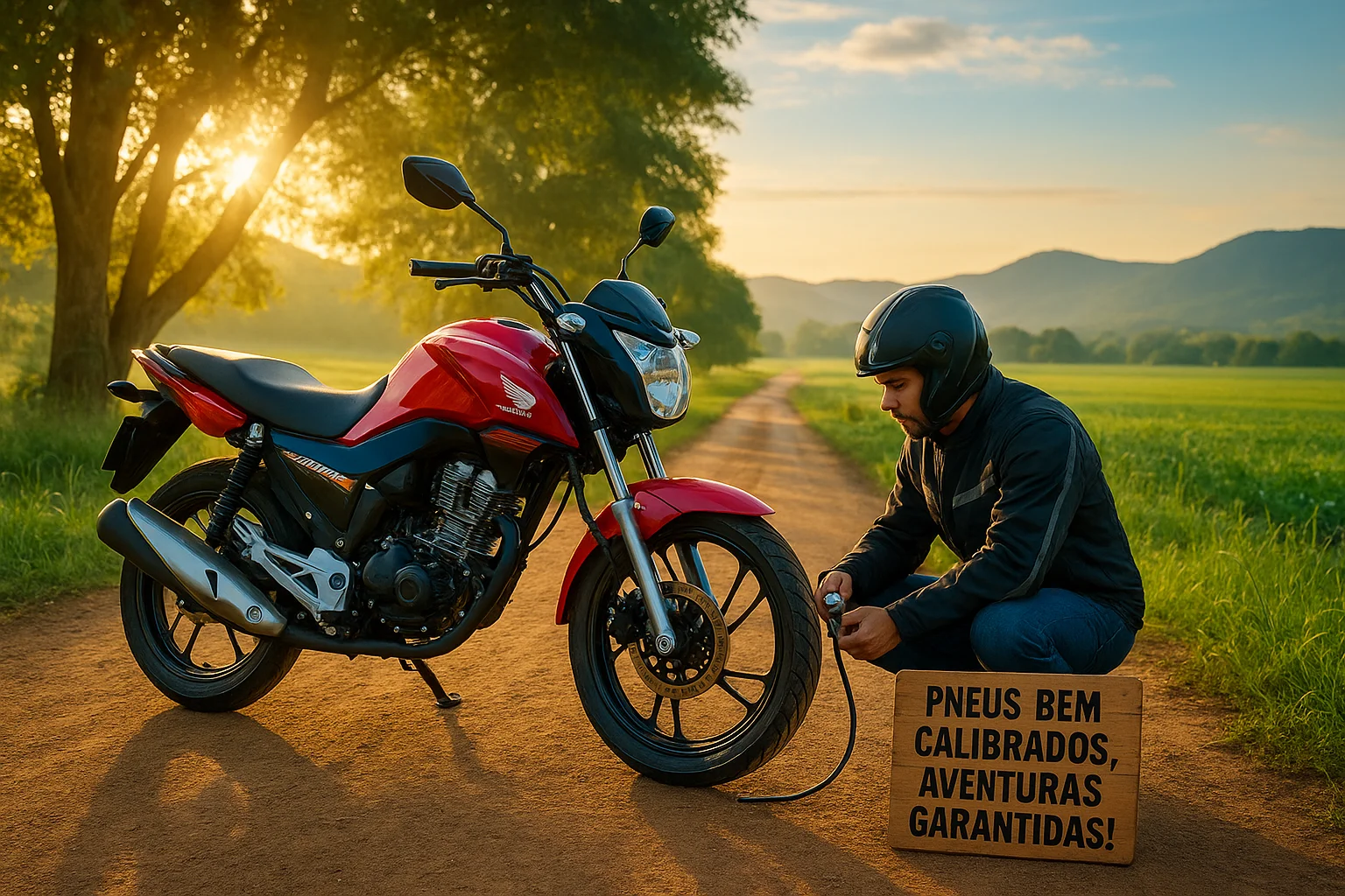 Calibragem ideal do pneu start 160